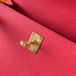 Hermes Kelly Pochette Handmade Bag In Rose Japour Epsom Calfskin - Image 2