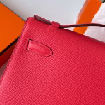 Hermes Kelly Pochette Handmade Bag In Rose Japour Epsom Calfskin - Image 4