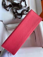 Hermes Kelly Pochette Handmade Bag In Rose Lipstick Epsom Calfskin - Image 7