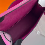 Hermes Kelly Pochette Handmade Bag In Rose Purple Epsom Calfskin - Image 6