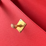 Hermes Kelly Pochette Handmade Bag In Rose Texas Epsom Calfskin - Image 5