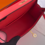 Hermes Kelly Pochette Handmade Bag In Rose Texas Epsom Calfskin - Image 8