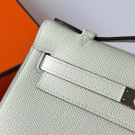 Hermes Kelly Pochette Handmade Bag In Vert Fizz Epsom Calfskin - Image 3