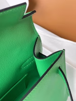 Hermes Kelly Pochette Handmade Bag In Bamboo Swift Calfskin - Image 2