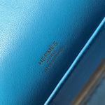Hermes Kelly Pochette Handmade Bag In Blue du Nord Swift Calfskin - Image 5