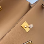 Hermes Kelly Pochette Handmade Bag In Chai Swift Calfskin - Image 9