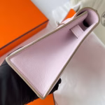 Hermes Kelly Pochette Handmade Bag In Mauve Pale Swift Calfskin - Image 5