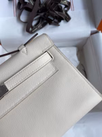 Hermes Kelly Pochette Handmade Bag In Nata Swift Calfskin - Image 8