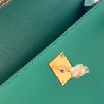Hermes Kelly Pochette Handmade Bag In Vert Vertigo Swift Calfskin - Image 2