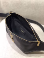 Saint Laurent Classic Monogram Belt Bag In Black Grained Leather - Image 6
