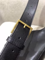 Saint Laurent Classic Monogram Belt Bag In Black Grained Leather - Image 8