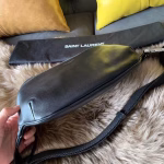 Saint Laurent Classic Belt Bag In Soft Black Leather - Image 7