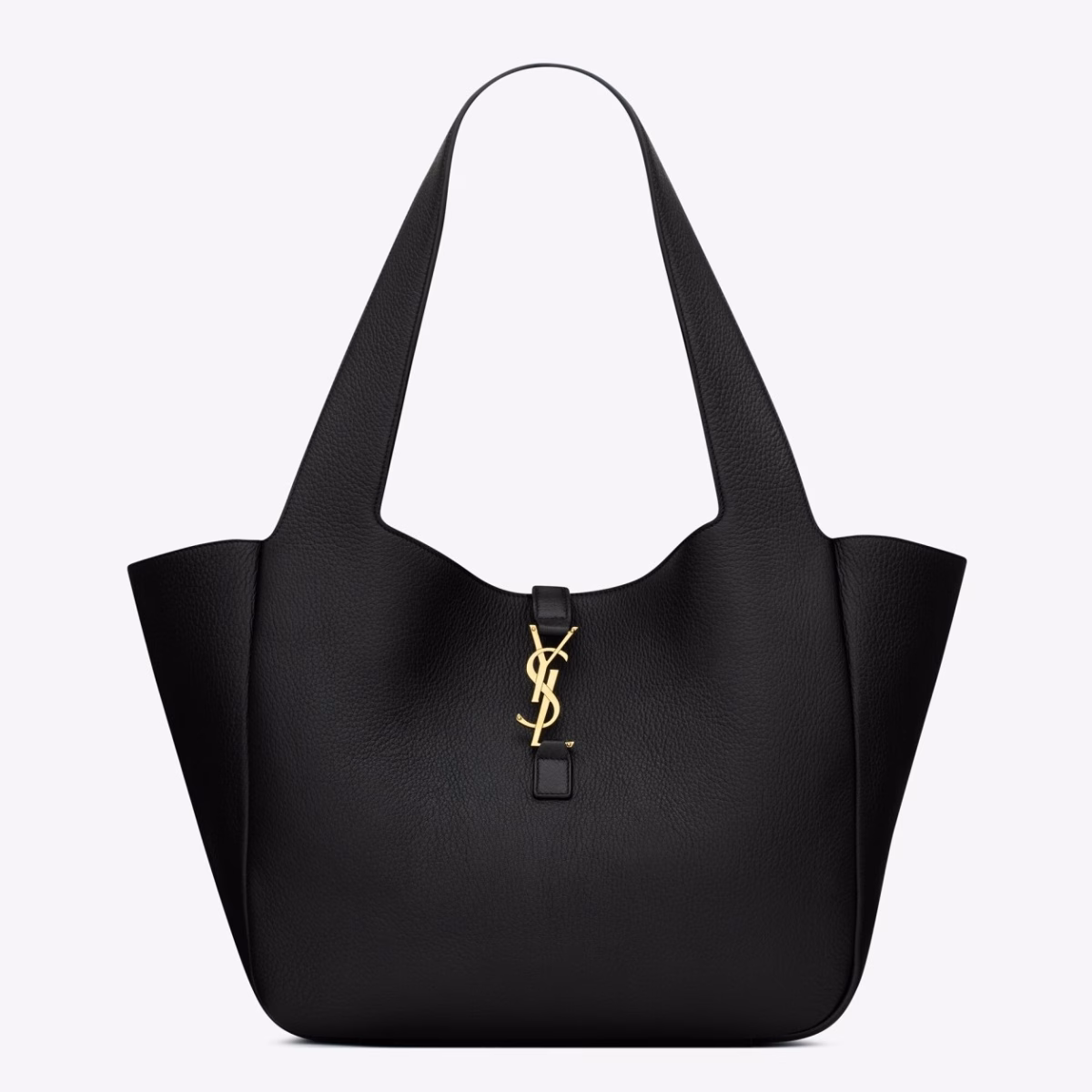 Saint Laurent Bea Tote Bag in Black Grained Leather - Image 1