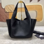 Saint Laurent Bea Tote Bag in Black Grained Leather - Image 10