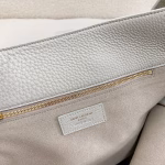 Saint Laurent LE 5 A 7 Bea Tote Bag in White Grained Leather - Image 10