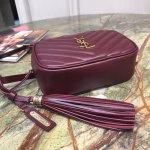 Saint Laurent Lou Belt Bag In Burgundy Calfskin - Image 8