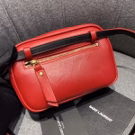 Saint Laurent Lou Belt Bag In Red Matelasse Leather - Image 2
