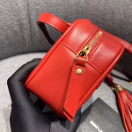 Saint Laurent Lou Belt Bag In Red Matelasse Leather - Image 6