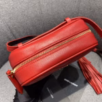 Saint Laurent Lou Belt Bag In Red Matelasse Leather - Image 4