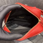 Saint Laurent Lou Belt Bag In Red Matelasse Leather - Image 7