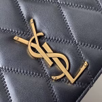 Saint Laurent Angie Chain Bag In Black Diamond Lambskin - Image 10