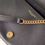 Saint Laurent Angie Chain Bag In Black Diamond Lambskin - Image 9