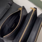 Saint Laurent Angie Chain Bag In Black Diamond Lambskin - Image 3