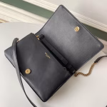 Saint Laurent Angie Chain Bag In Black Diamond Lambskin - Image 2