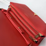 Saint Laurent Angie Chain Bag In Red Diamond Lambskin - Image 4