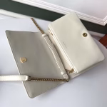 Saint Laurent Angie Chain Bag In White Diamond Lambskin - Image 7