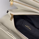 Saint Laurent Angie Chain Bag In White Diamond Lambskin - Image 5