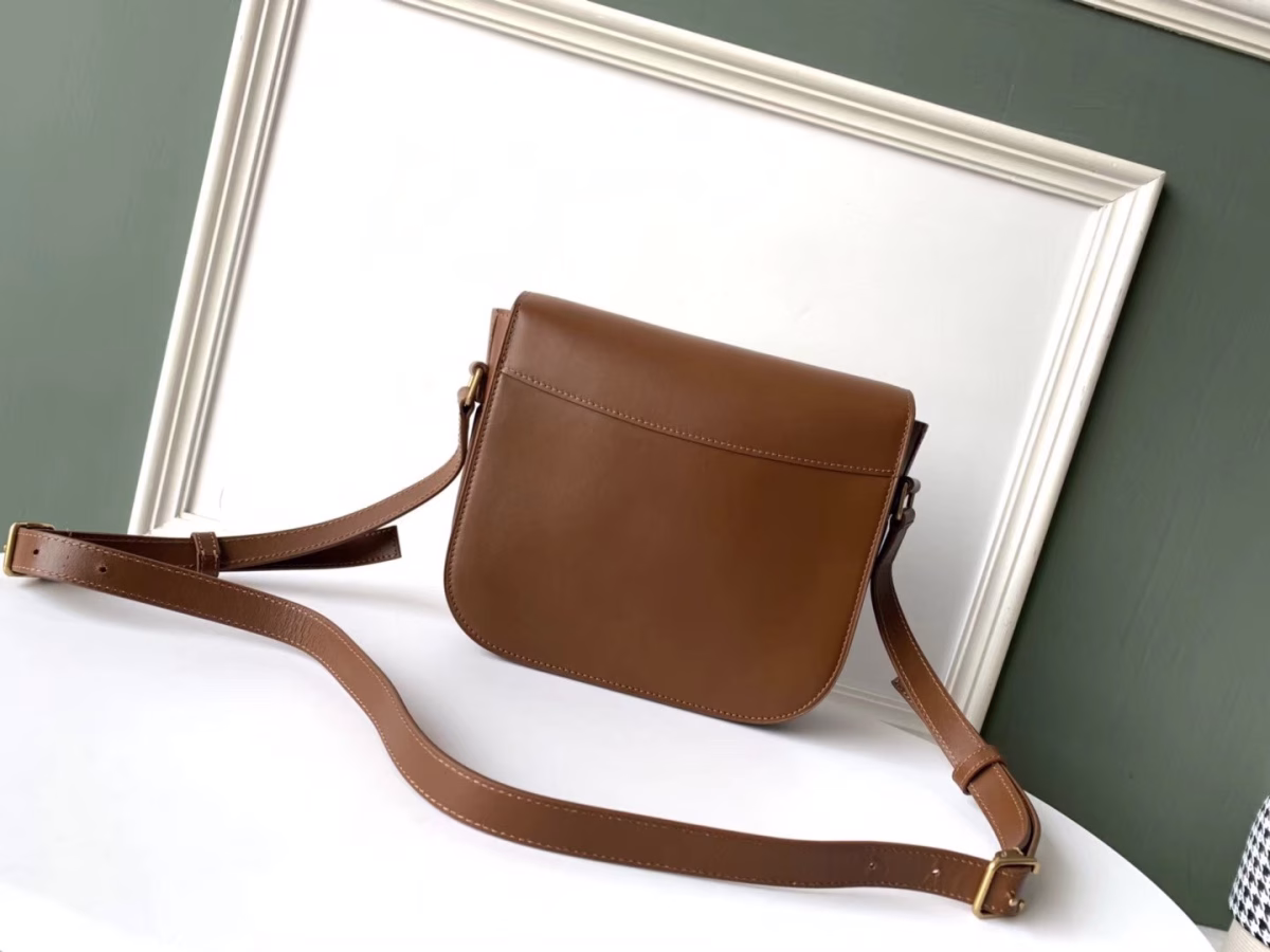 Saint Laurent Betty Satchel In Camel Smooth Leather - Image 6