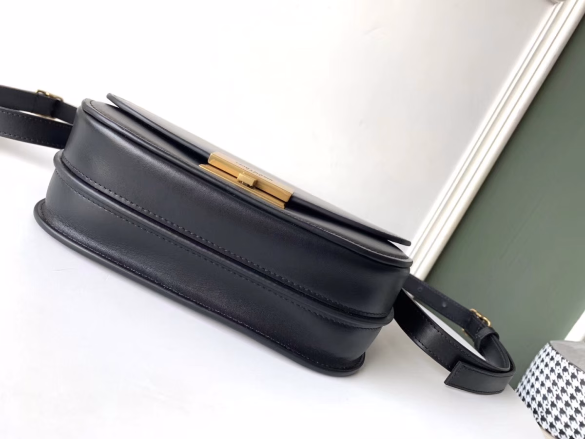 Saint Laurent Betty Satchel In Black Smooth Leather - Image 8