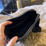Saint Laurent Black Monogram Heart Cross Body Bag - Image 6