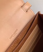 Saint Laurent Kaia Mini Satchel Bag In Brown Calfskin - Image 5
