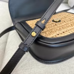 Saint Laurent Kaia Small Bag In Raffia and Leather - Image 11
