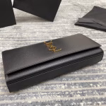Saint Laurent Kate Clutch In Black Grained Leather - Image 9