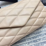 Saint Laurent Sade Puffer Envelope Clutch In Beige Lambskin - Image 2