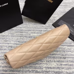 Saint Laurent Sade Puffer Envelope Clutch In Beige Lambskin - Image 8