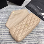 Saint Laurent Sade Puffer Envelope Clutch In Beige Lambskin - Image 3