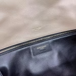 Saint Laurent Sade Puffer Envelope Clutch In Beige Lambskin - Image 5
