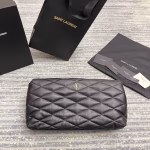 Saint Laurent Sade Puffer Envelope Clutch In Black Lambskin - Image 5