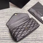 Saint Laurent Sade Puffer Envelope Clutch In Black Lambskin - Image 2