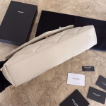 Saint Laurent Sade Puffer Envelope Clutch In White Lambskin - Image 9