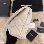 Saint Laurent Sade Puffer Envelope Clutch In White Lambskin - Image 6