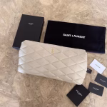 Saint Laurent Sade Puffer Envelope Clutch In White Lambskin - Image 8
