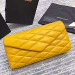 Saint Laurent Sade Puffer Envelope Clutch In Yellow Lambskin - Image 2