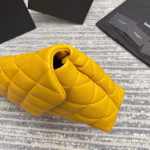 Saint Laurent Sade Puffer Envelope Clutch In Yellow Lambskin - Image 8