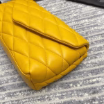 Saint Laurent Sade Puffer Envelope Clutch In Yellow Lambskin - Image 3