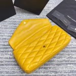Saint Laurent Sade Puffer Envelope Clutch In Yellow Lambskin - Image 9